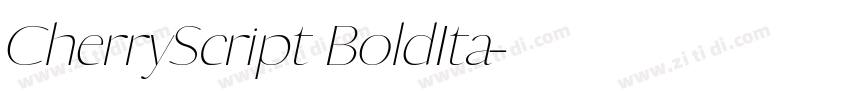 CherryScript BoldIta字体转换